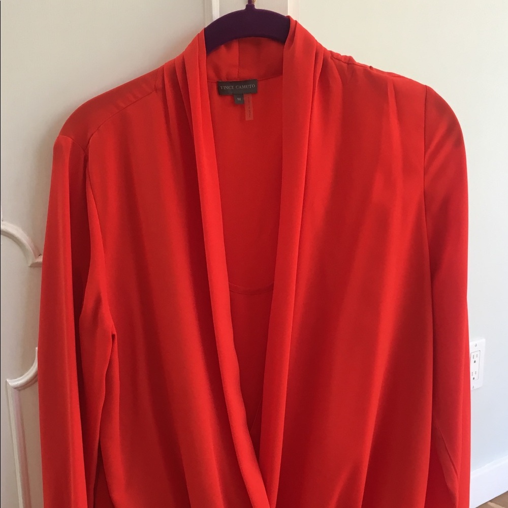 Vince Camuto lipstick red blouse - Picture 4 of 5